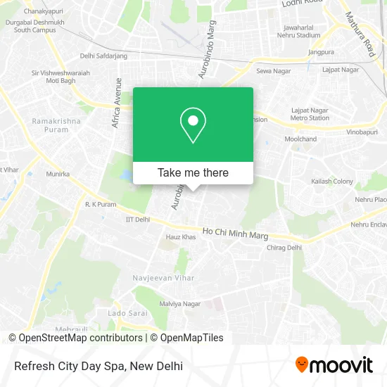 Refresh City Day Spa map