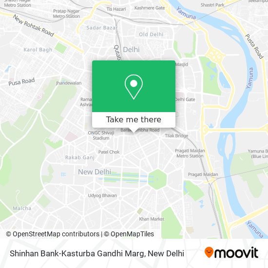 Shinhan Bank-Kasturba Gandhi Marg map