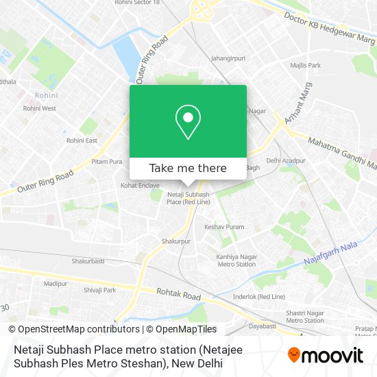 Netaji Subhash Place metro station (Netajee Subhash Ples Metro Steshan) map