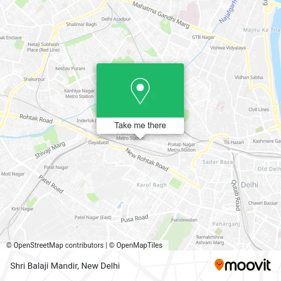 Shri Balaji Mandir map