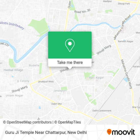 Guru Ji Mandir Near Chattarpur map