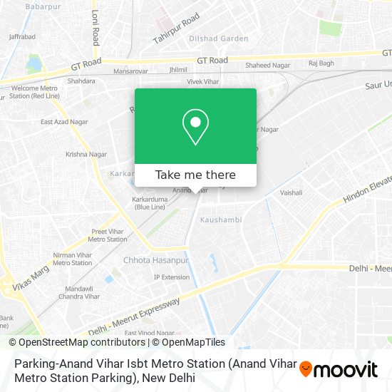 Parking-Anand Vihar Isbt Metro Station map
