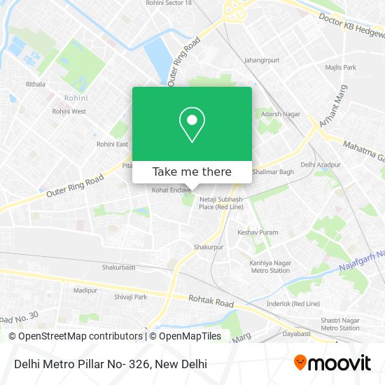 Delhi Metro Pillar No- 326 map