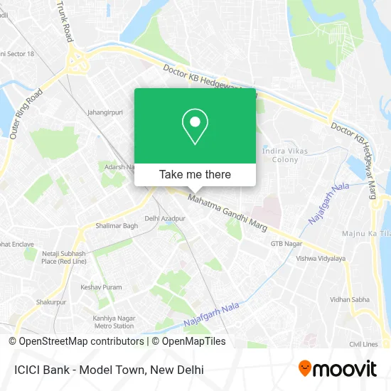 ICICI Bank-Model Town map