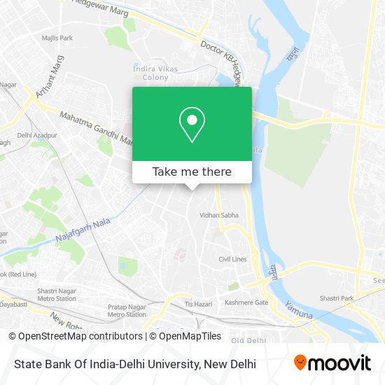 State Bank Of India-Delhi University map