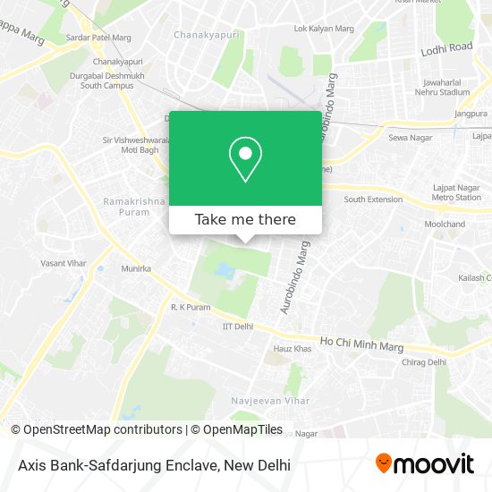 Axis Bank-Safdarjung Enclave map