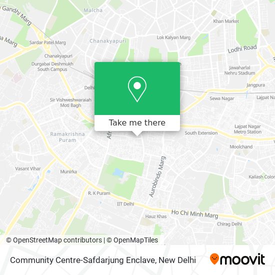 Community Centre-Safdarjung Enclave map