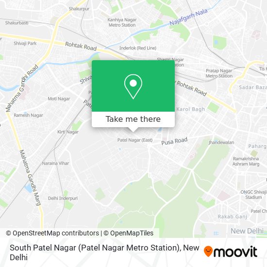 South Patel Nagar (Patel Nagar Metro Station) map