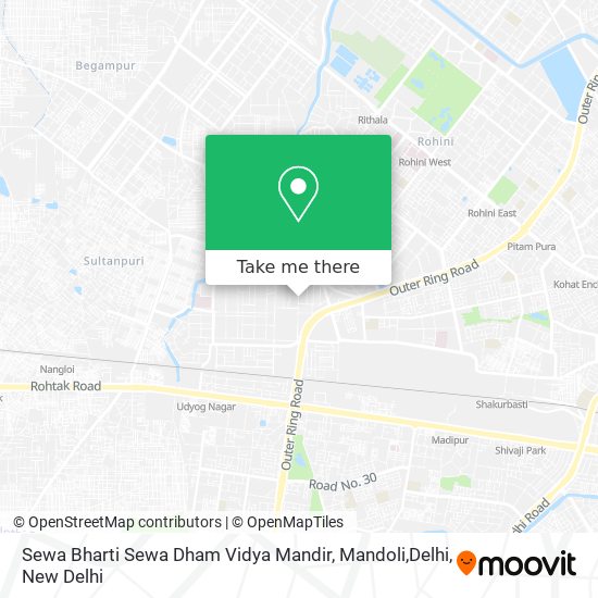 Sewa Bharti Sewa Dham Vidya Mandir, Mandoli,Delhi map
