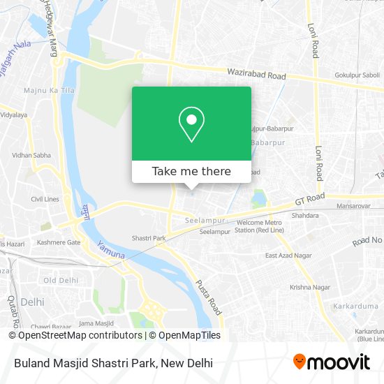 Buland Masjid Shastri Park map