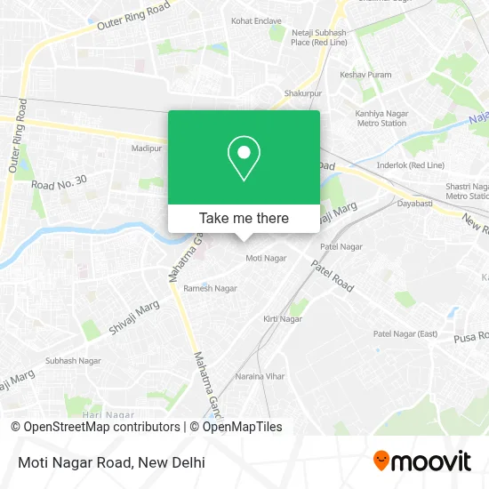 Moti Nagar Road map