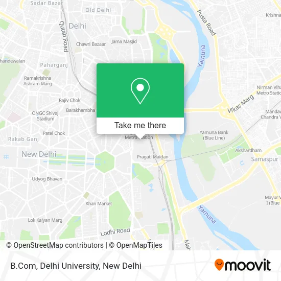 B.Com, Delhi University map