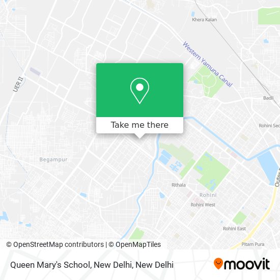 Queen Mary's School, New Delhi map