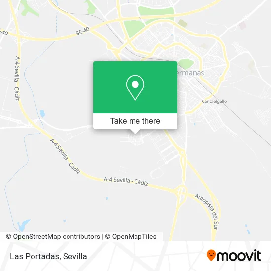 Las Portadas map
