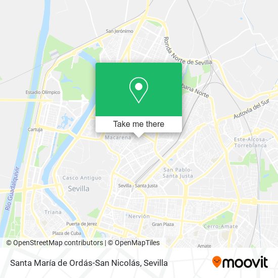 Santa María de Ordás-San Nicolás map