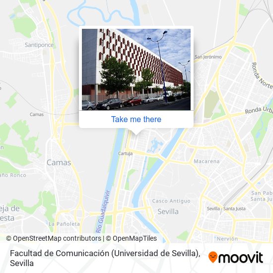 mapa Facultad de Comunicación (Universidad de Sevilla)