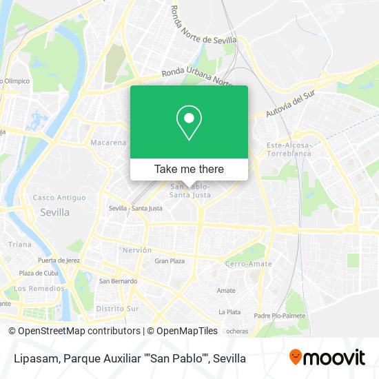 Lipasam, Parque Auxiliar ""San Pablo"" map