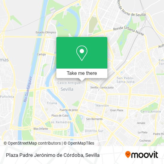 How to get to Plaza Padre Jerónimo de Córdoba in Sevilla by Bus, Train or  Metro?