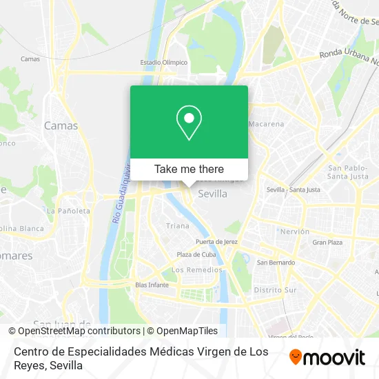 Centro de Especialidades Médicas Virgen de Los Reyes map
