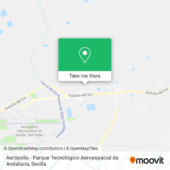 mapa Aerópolis - Parque Tecnológico Aeroespacial de Andalucía