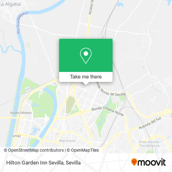 Hilton Garden Inn Sevilla map