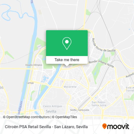 Citroën PSA Retail Sevilla - San Lázaro map
