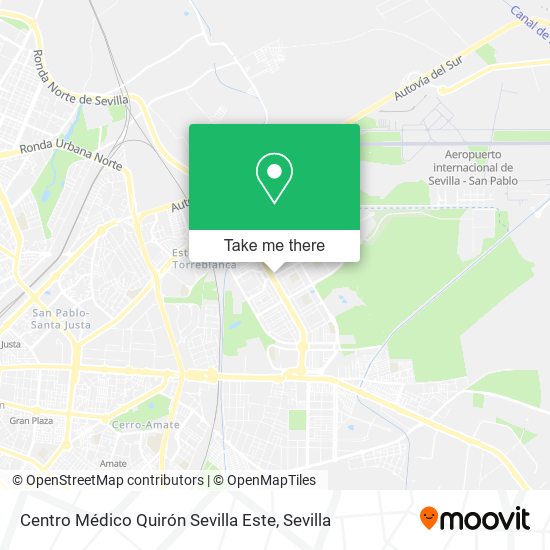mapa Centro Médico Quirón Sevilla Este