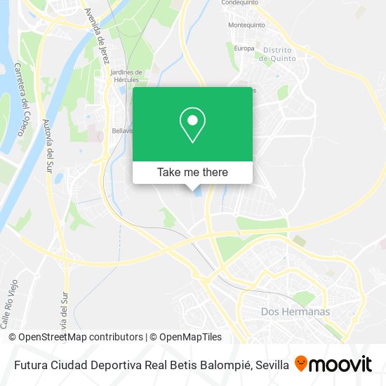 Futura Ciudad Deportiva Real Betis Balompié map