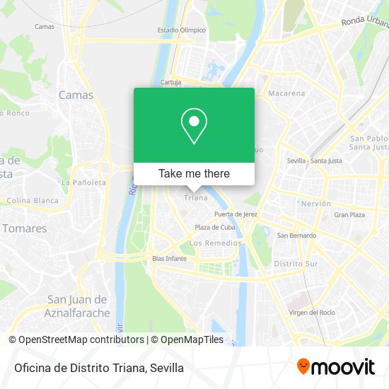 Oficina de Distrito Triana map