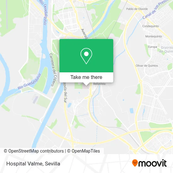 Hospital Valme map