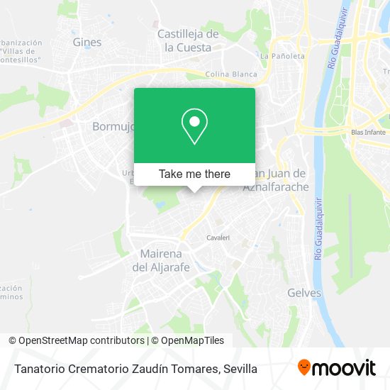 Tanatorio Crematorio Zaudín Tomares map