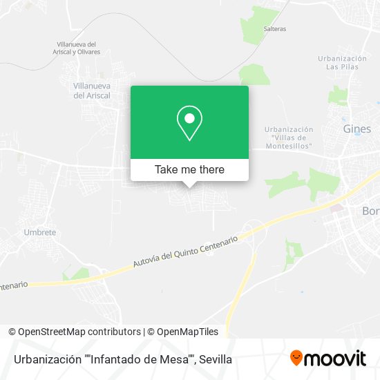 Urbanización ""Infantado de Mesa"" map