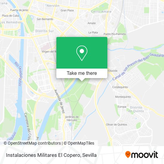 Instalaciones Militares El Copero map