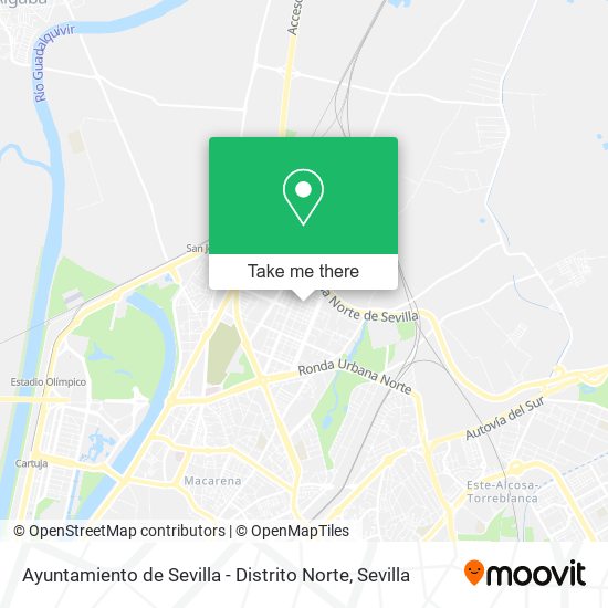 Ayuntamiento de Sevilla - Distrito Norte map