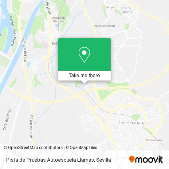 Pista de Pruebas Autoescuela Llamas map