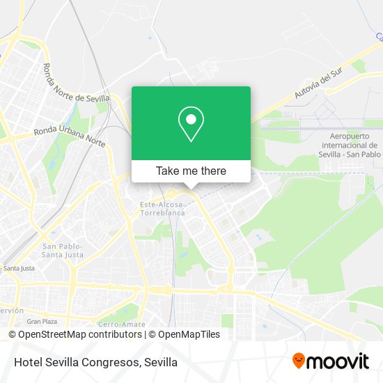 Hotel Sevilla Congresos map