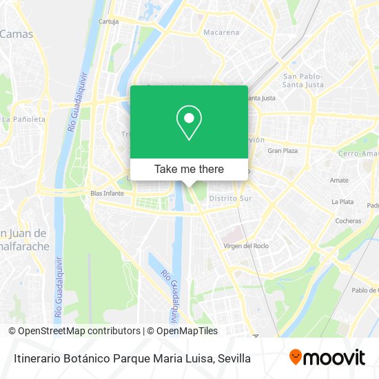 Itinerario Botánico Parque Maria Luisa map