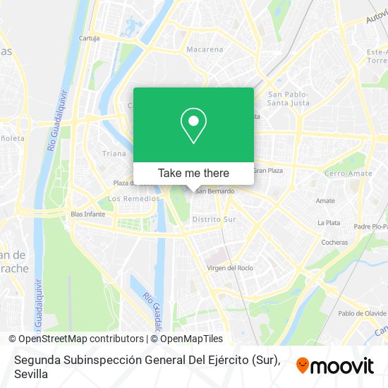 Segunda Subinspección General Del Ejército (Sur) map