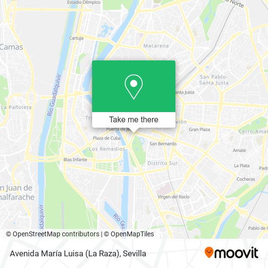 Avenida María Luisa (La Raza) map