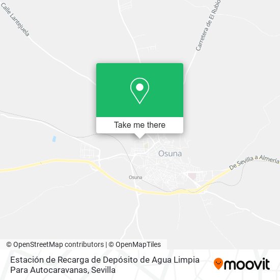 Estación de Recarga de Depósito de Agua Limpia Para Autocaravanas map