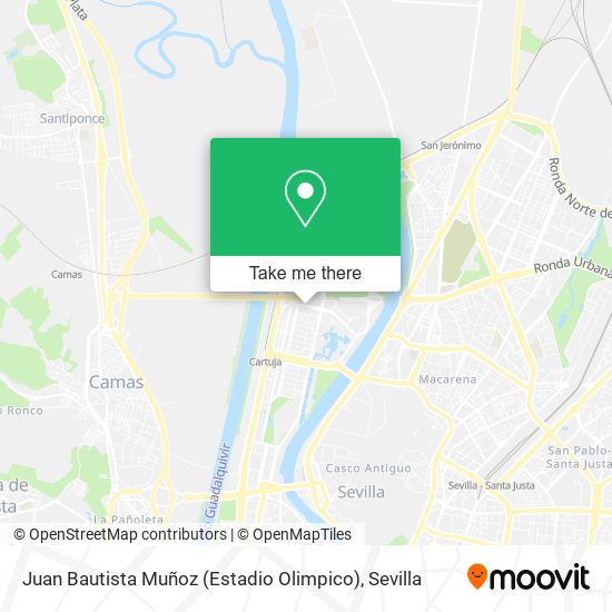 mapa Juan Bautista Muñoz (Estadio Olimpico)