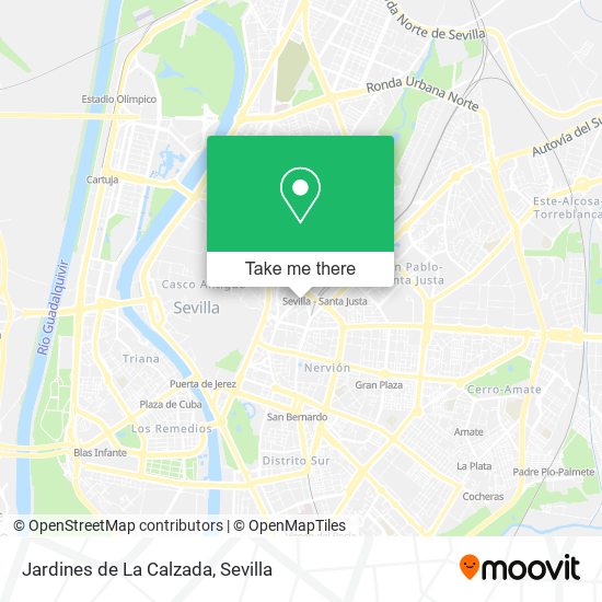 Jardines de La Calzada map