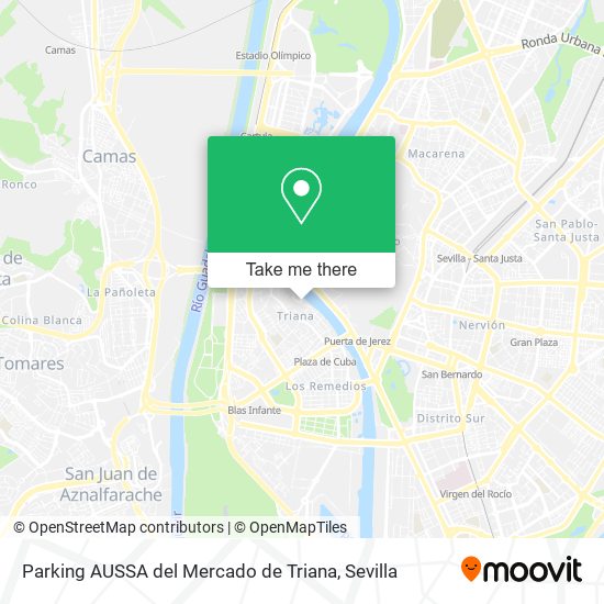 mapa Parking AUSSA  del Mercado de Triana