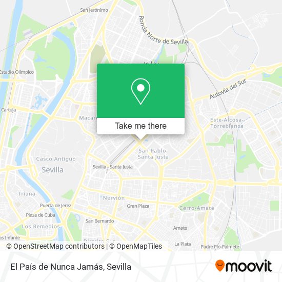 El País de Nunca Jamás map