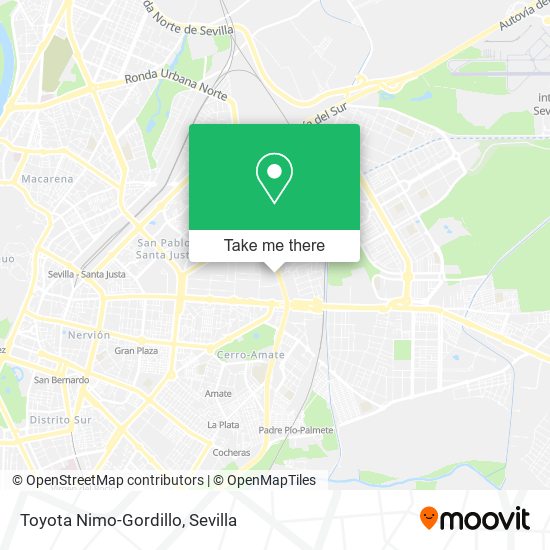 Toyota Nimo-Gordillo map
