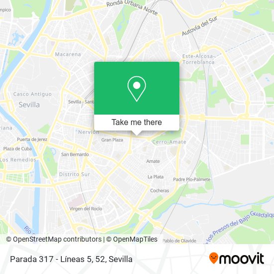 Parada 317 - Líneas 5, 52 map