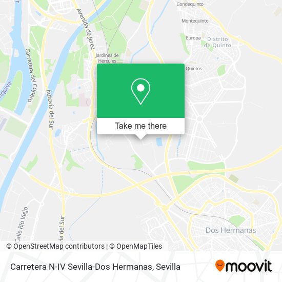 Carretera N-IV Sevilla-Dos Hermanas map