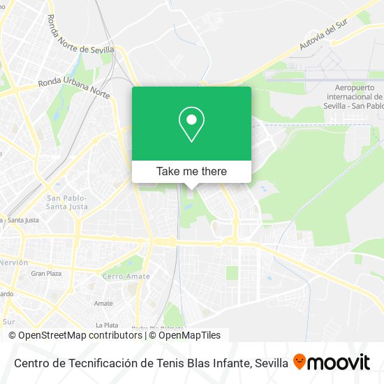 Centro de Tecnificación de Tenis Blas Infante map
