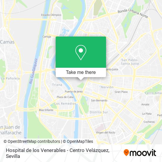 mapa Hospital de los Venerables - Centro Velázquez