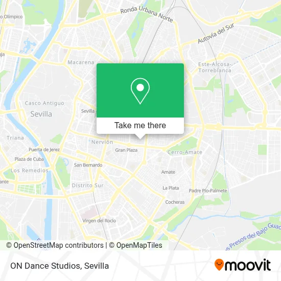 ON Dance Studios map